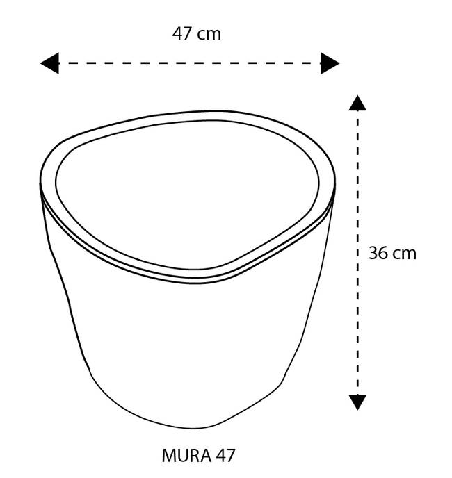 mura 47cm burnt umber